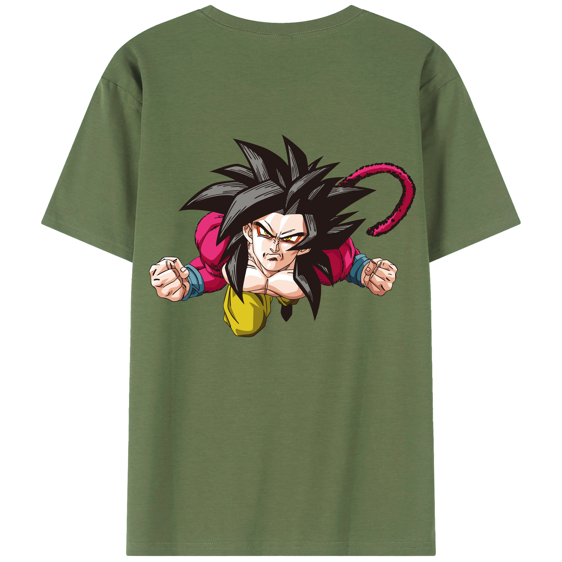 （画像用） ドラゴンボール 孫悟空（そん ごくう）Son Goku カカロット DRAGON BALL Kakarotto 綿100％ メンズ半袖Tシャツ（バックプリント） 通気性